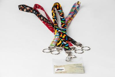 Assorted fabric lanyards