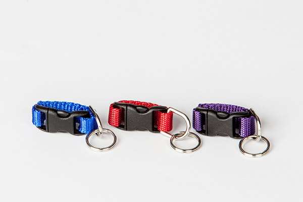 Fabric pet tag holders